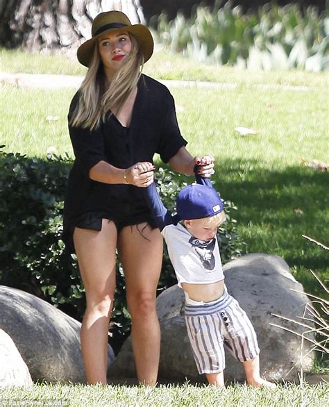 hilary duff s tottering son has the ball but she s got
