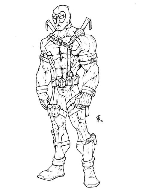 deadpool coloring pages   kids tocoloring coloring