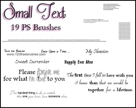 small text hd text brushes freebrushes