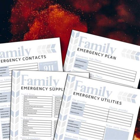 emergency binder  printables   prepare family