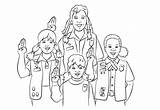 Coloring Girl Scouts Pages Pledge Printable Drawing Categories sketch template