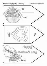Gift Mother Tag Tags Colouring Sparklebox Mothers Printable Color Gifts Visit Printables sketch template