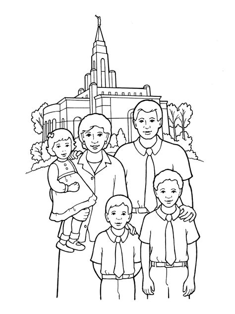 family   temple lds coloring pages family coloring pages school