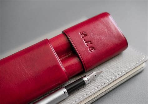 personalized leather  case   pens luxury fountain etsy    case