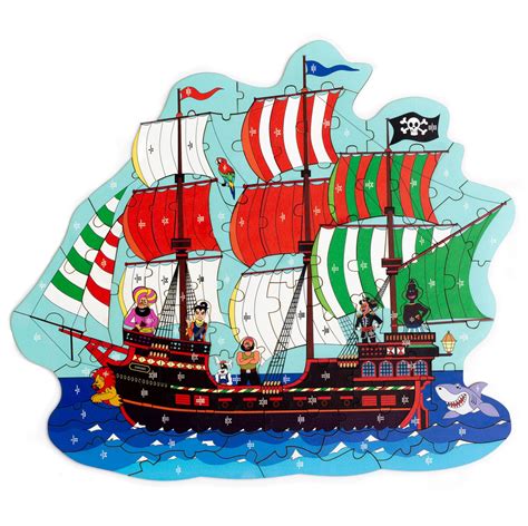 piratenschiff puzzle und wuerfelspiel aus holz fragmentis