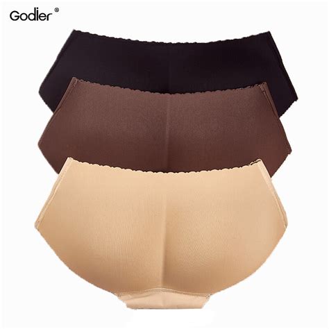 Godier Sexy Padded Panties Seamless Bottom Panties Buttocks Push Up