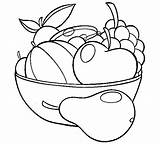 Fruits Verduras Obstschale Obst Kleurplaat Mond Cesto Basket Picasa Ezpinita Tekeningen Bezoeken Fruta sketch template