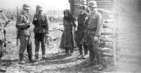 belorussia a man and a woman before they were executed by german soldiers wwii hitler s ss