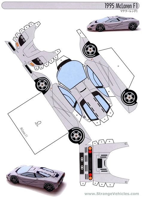 paper model car templates  template