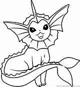 Vaporeon Coloring Dibujos Pokémon Sylveon Eevee Coloringpages101 Pikachu Evolutions Ausmalen Números Populares Animados Colorare Umbreon Increíbles Rostro Lápiz Personajes Bambini sketch template