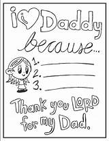 Daddy Fathers Sunday Sheets Sundayschool sketch template