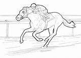 Racehorse Horse Coloring Drawing Pages Race Printable Getdrawings sketch template