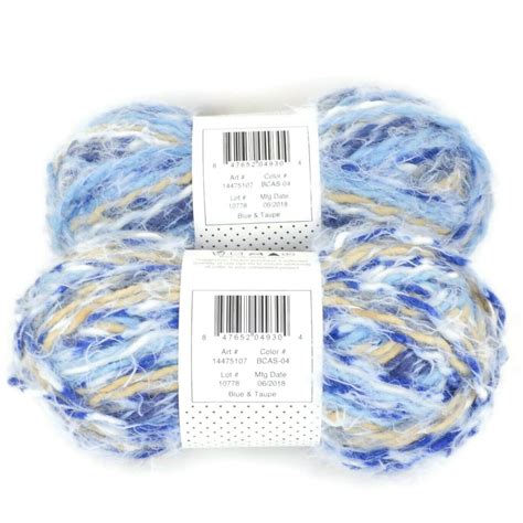 buttercream luxe craft angel hair yarn blue taupe acrylic etsy