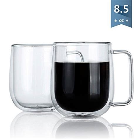 sweese 4607 glass coffee mugs 8 5 ounces clear espresso