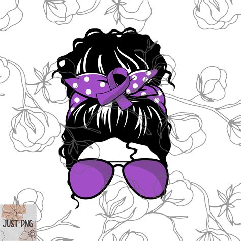 messy bun svg messy bun cut file purple day svg cut file etsy