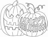 Halloween Coloring Pumpkin Happy Color Pages Jack Lantern Printable Tree Lanterns Drawing Print Scary October Pumpkins Yuccaflatsnm Getcolorings Disney Unique sketch template