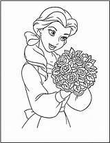 Coloring Disney Princess Pages Printable Belle Colouring Sheet sketch template