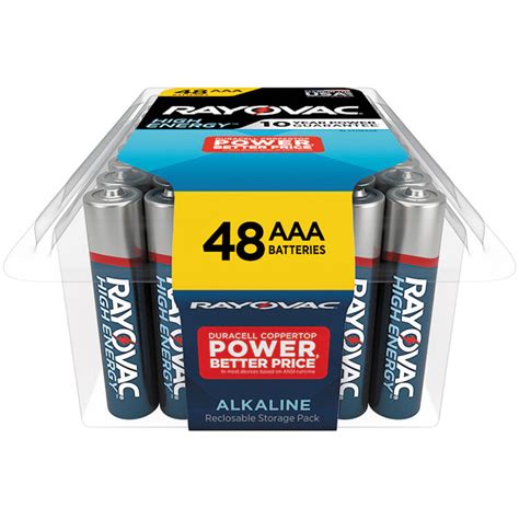 Rayovac High Energy Alkaline Aaa Battery Pro 48 Pack 824 48ppk