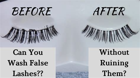 wash false eyelashes   clean false eyelashes