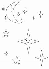 Estrela Lua Infantil Estrelas Hazlitt sketch template