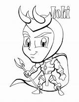 Loki Coloring Pages sketch template