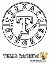 Coloring Pages Baseball Mlb Rangers Logo Texas Cubs Chicago League Book Printable Major Sheets Kids Print Sports Logos Color Teams sketch template