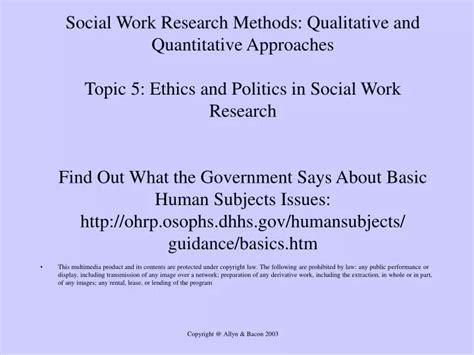 topic  ethics  politics  social work research powerpoint