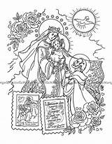 Carmel Mount Lady Simon Coloring Brown Stock Saint Scapular St Etsy Drawing Draw Choose Board sketch template