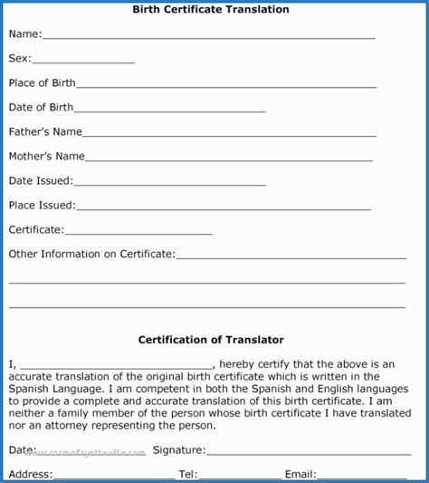 marriage certificate translation  spanish  english  birth