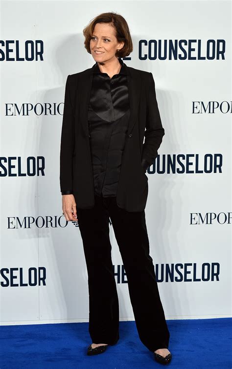 sigourney weaver wore a black pantsuit to the counselor s london