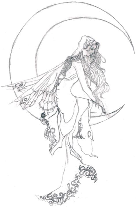 moon fairies coloring coloring pages