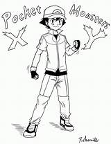 Ash Pokemon Coloring Ketchum Pages Xy Trainer Drawing Outfit Getdrawings Deviantart Color Popular Getcolorings Printable Coloringhome Attractive sketch template