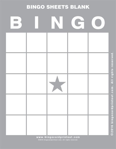 printable bingo card template set  plan tasks printable