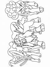 Pokemon Raikou sketch template