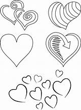 Coloring Pages Hearts Mixed Gif Format Valentine sketch template