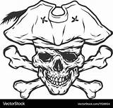 Skull Pirate Crossbones Vector Royalty sketch template