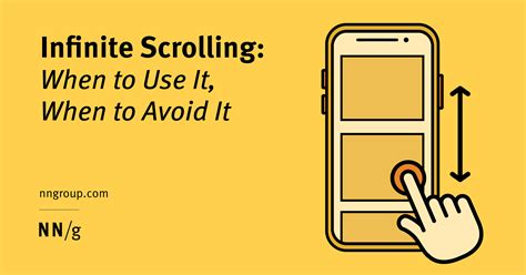 infinite scrolling       avoid  designer feed