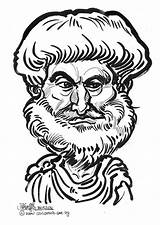 Aristotle Caricature Drawing Template sketch template
