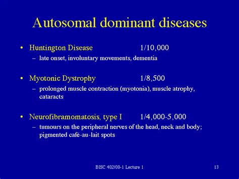 Autosomal Dominant Diseases