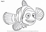 Nemo Finding Marlin Drawing Draw Step Cartoon Adding Necessary Finishing Touch Complete sketch template