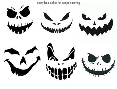 images  printable scary halloween faces scary face pumpkin