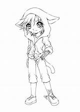 Coloring Pages Anime Boy Cute Boys Colouring Animated Sheets sketch template