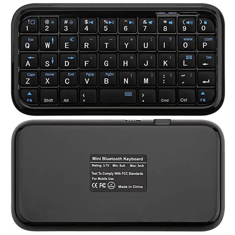 black mini bluetooth wireless keyboard  smartphones ipad iphone  android phone mini