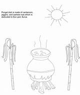 Pongal Coloring Pages Festival Dish Sweet Pdf Open Print  Studyvillage Attachments sketch template