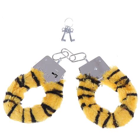 Buy 1x Furry Soft Metal Handcuffs Chastity Bondage Role Playing Sex