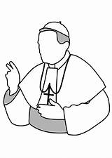 Colorare Papst Paus Pape Malvorlage Kleurplaat Disegni Immagine Ausmalbild Educima sketch template