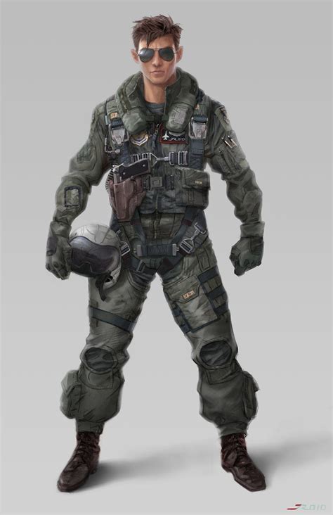 fighter pilot jroid  fighter pilot sci fi characters concept art
