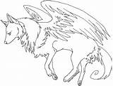 Anime Winged Mythical Getcolorings Baby Loup sketch template