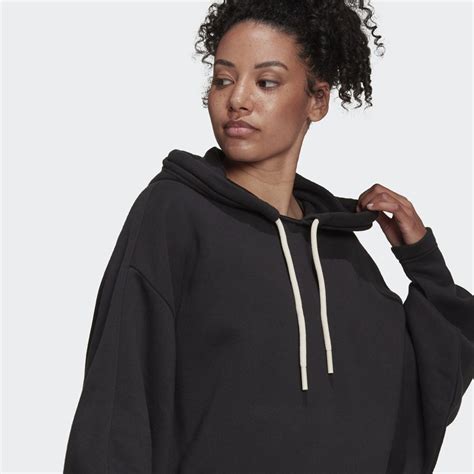 adidas sportswear studio lounge fleece hooded kadin sweatshirt