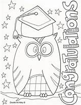 Graduation Coloring Pages Drawing Congratulations Printable Doodle Cap Kindergarten Printables Colouring Sheets Alley Doodles Adult Crafts Getdrawings Choose Board sketch template